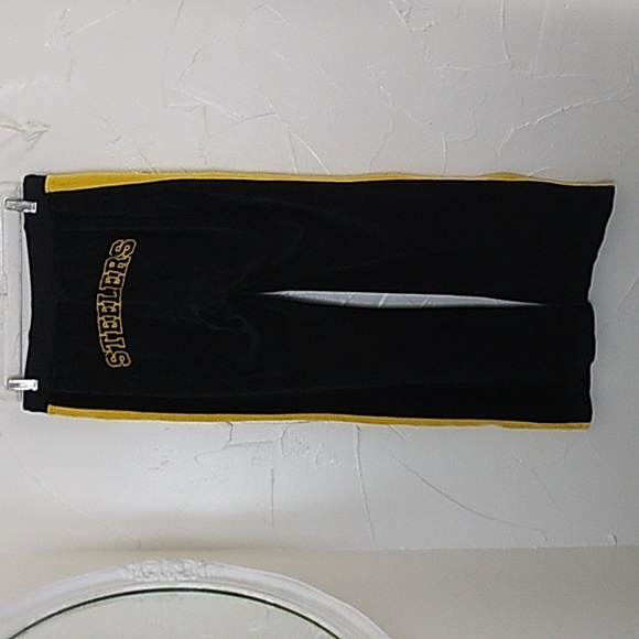 Y2K Steelers Velour Track Pants‎ Womens Medium NFL Reebok - Picture 1 of 8